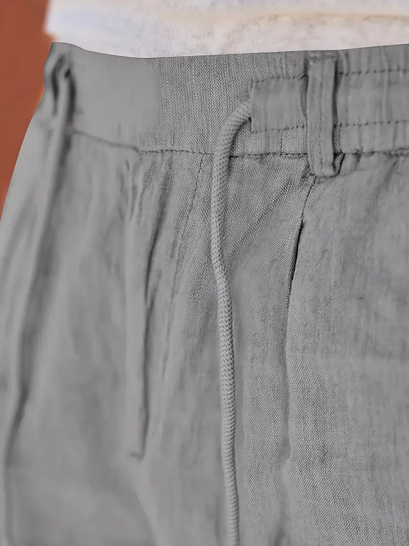 NICHOLS | WIDE LINEN PANTS WITH DRAWSTRING
