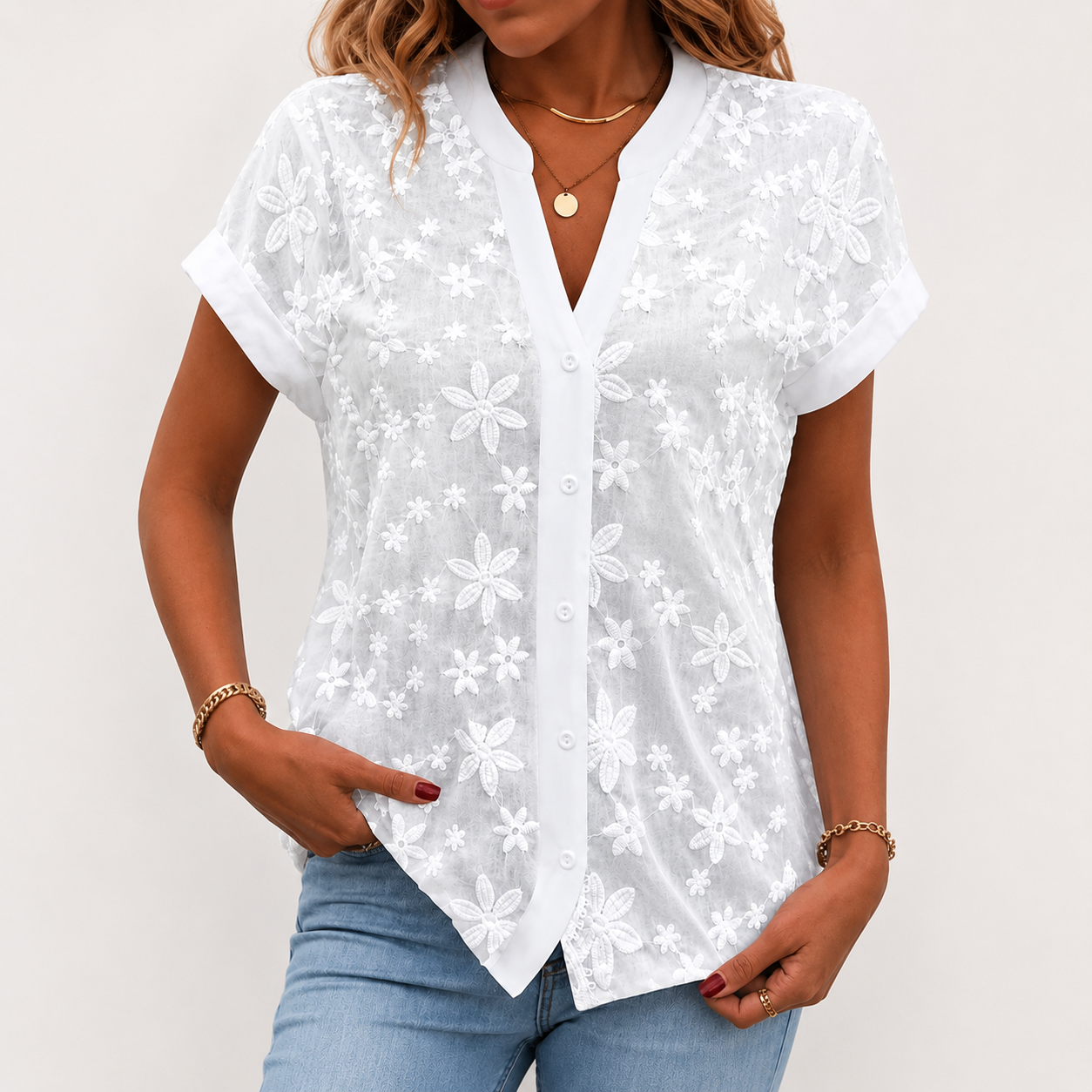 Siena | Embroidered Cotton Blouse