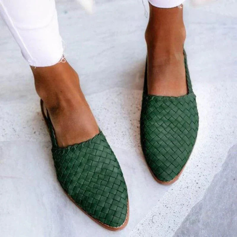 Dupont™ | Élégantes mocassins en cuir avec motif tressé