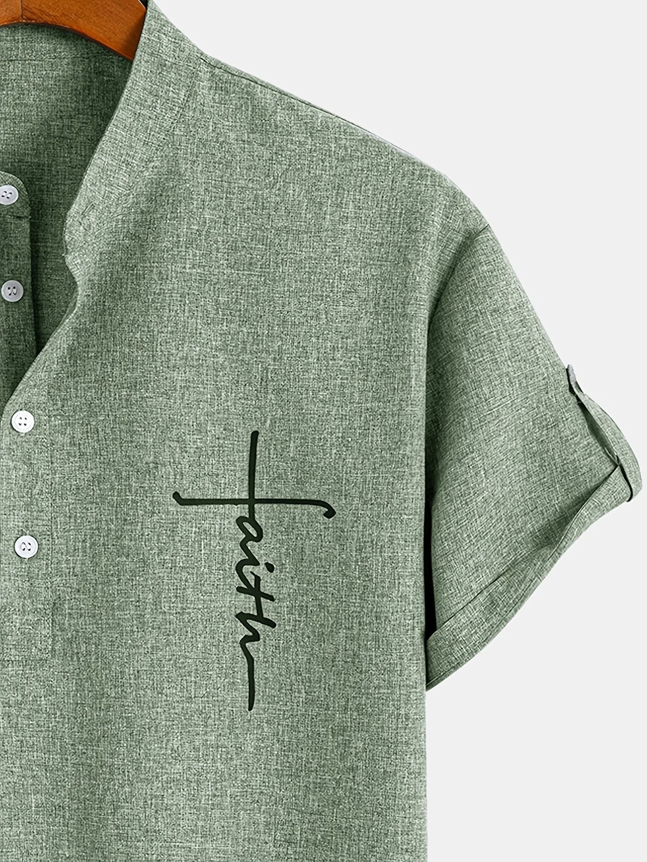 Elliott – Chemise élégante à manches courtes avec col montant