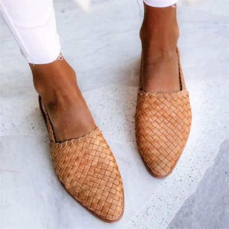 Dupont™ | Élégantes mocassins en cuir avec motif tressé
