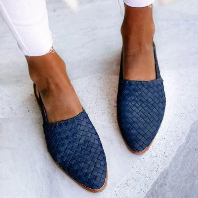 Dupont™ | Élégantes mocassins en cuir avec motif tressé