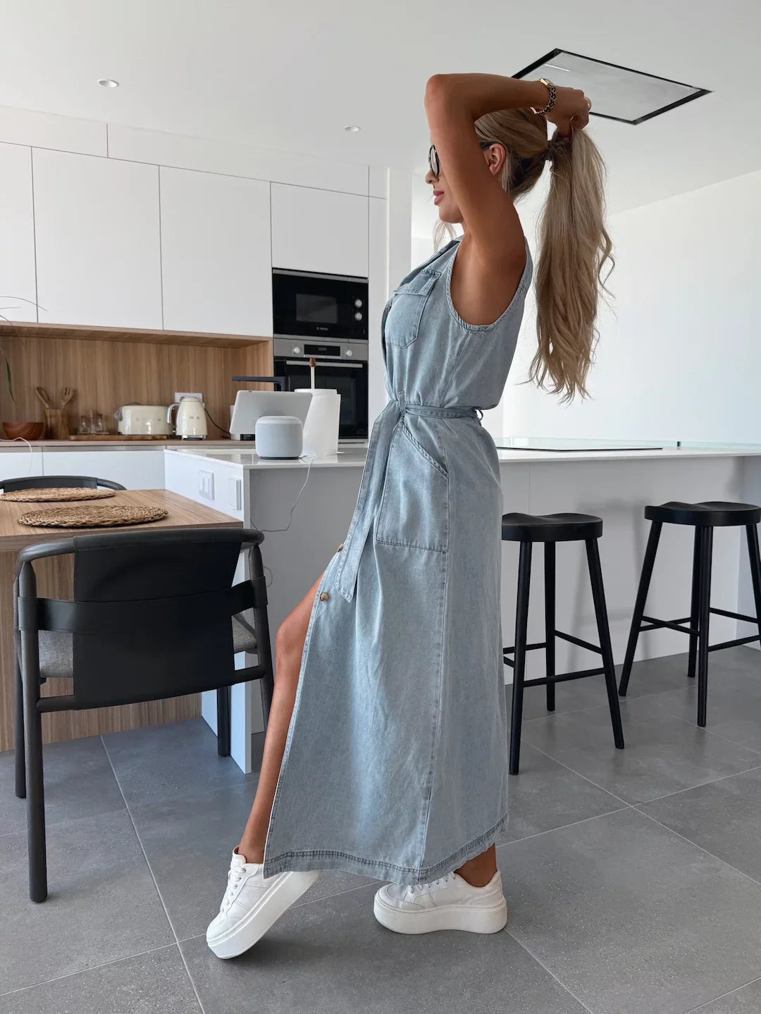 Louisa | Robe longue en denim