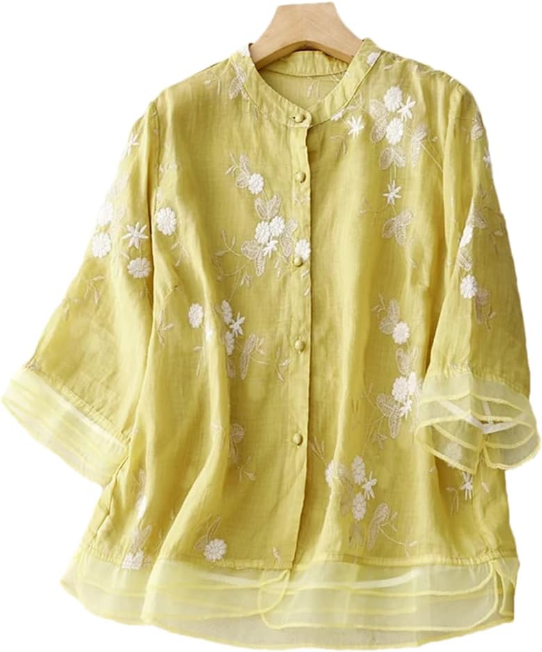Élisa™ – Blouse en Coton et Lin