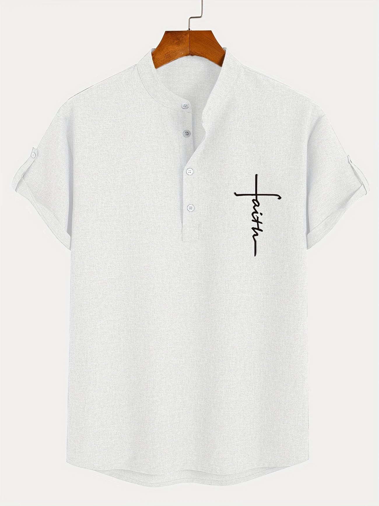 Elliott – Chemise élégante à manches courtes avec col montant