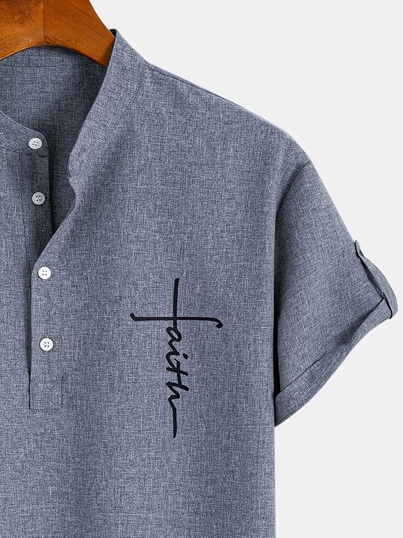 Elliott – Chemise élégante à manches courtes avec col montant