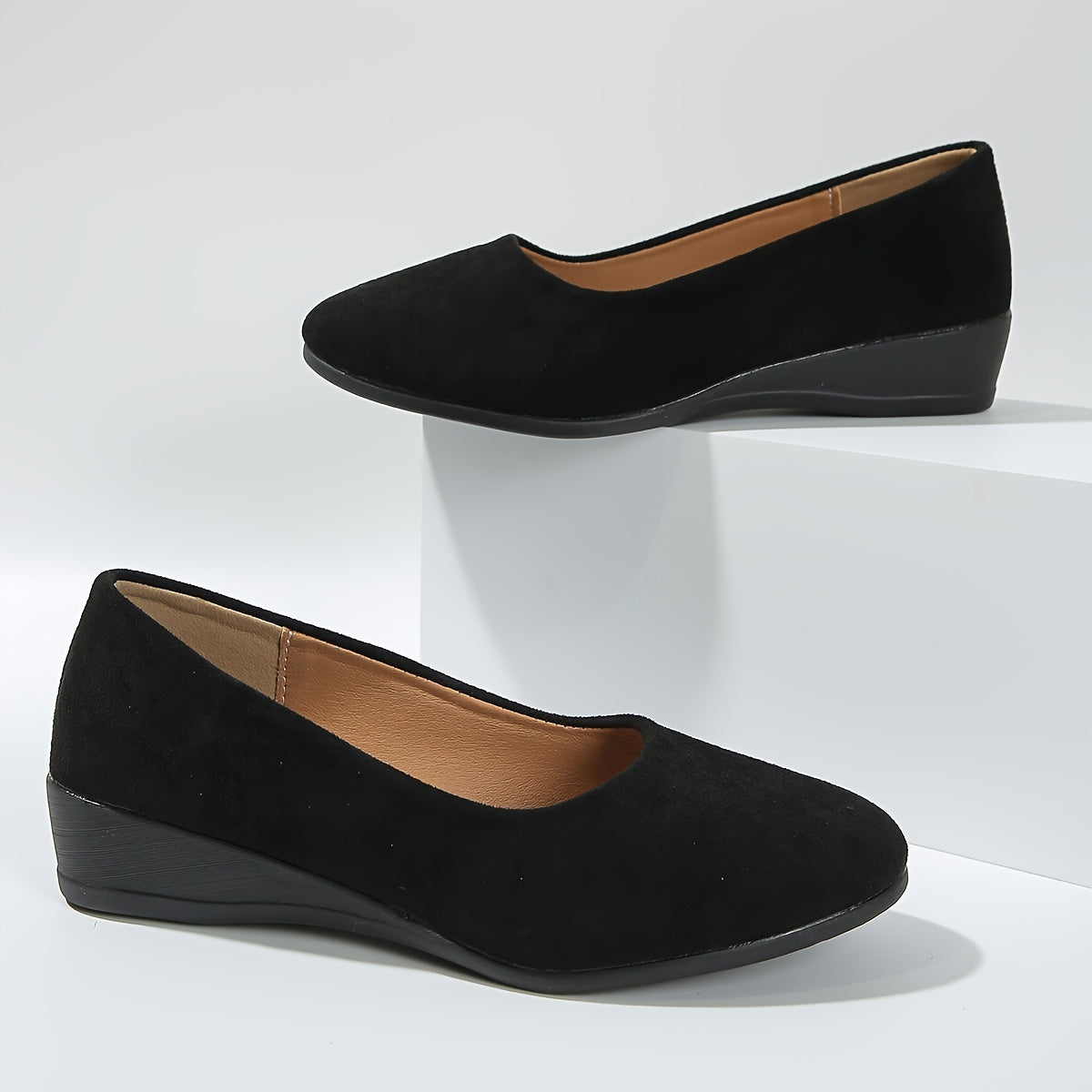 Imelda – Comfortable Wedge-Heel Ballet Flats