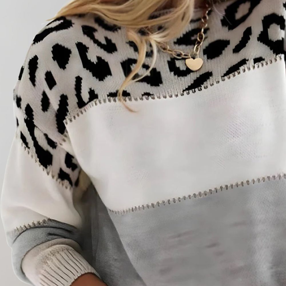 Paris Couture™ |Pull décontracté avec design léopard