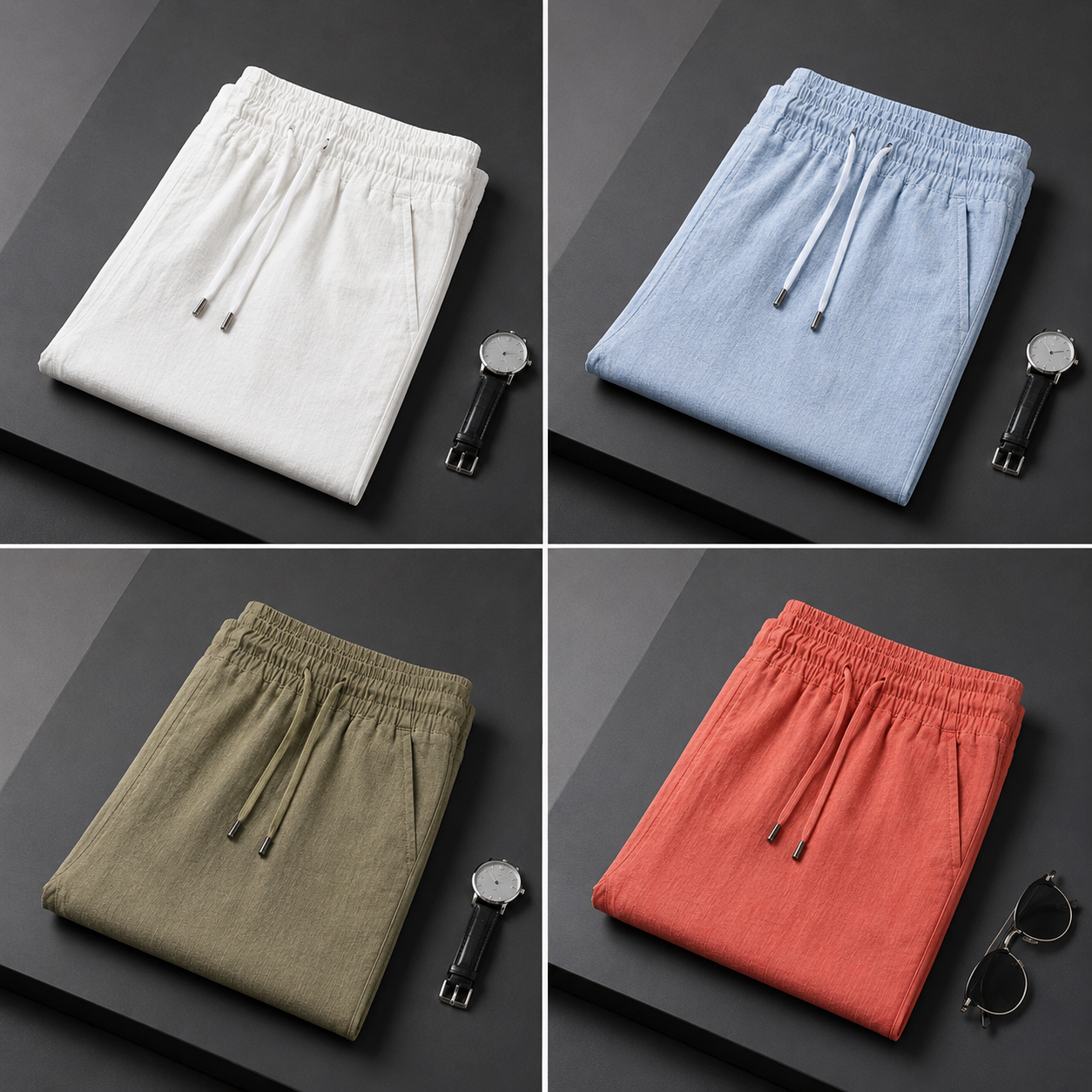 Ruben | Elegant Linen Shorts with Elastic Waist