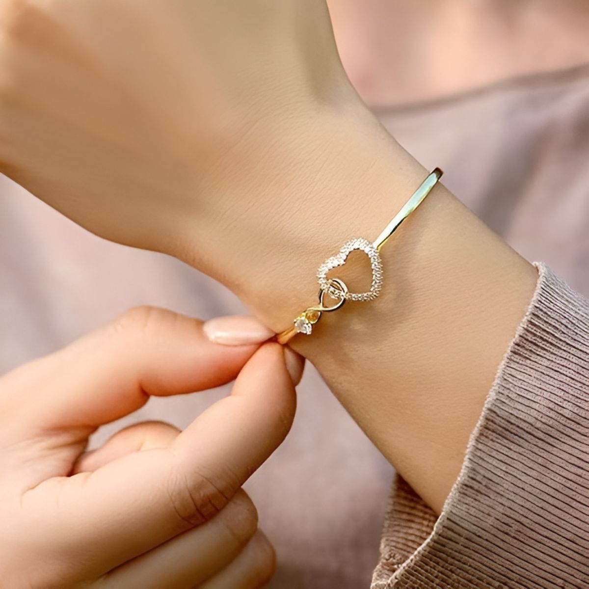 Soultie™ - Evig Kärlek Hjärtcharm | Mor-Dotter Armband