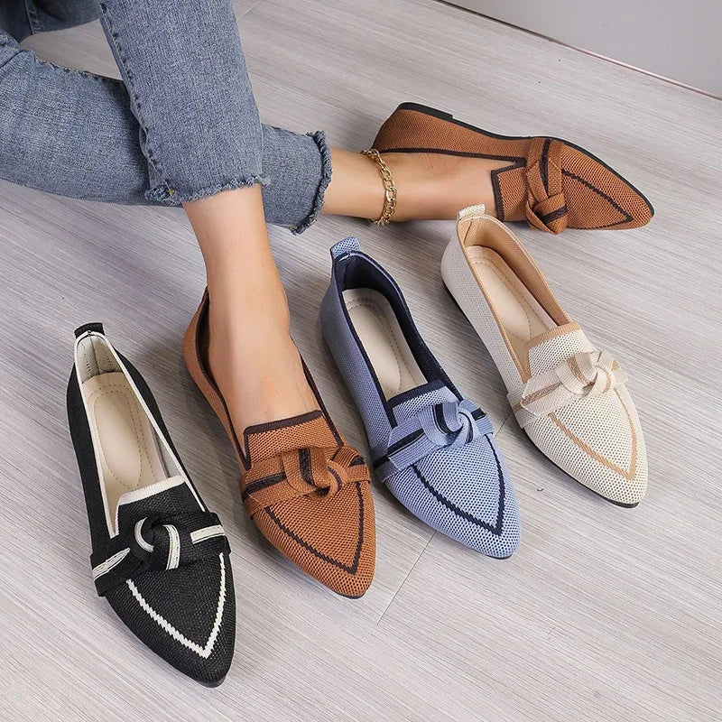 Viviane™ | Ballerines Barefoot à Bout Pointu avec Nœud Papillon