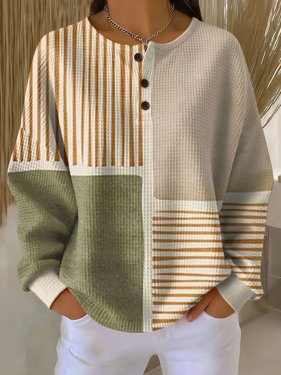Abigail - Double-Layer Waffle Knit Top