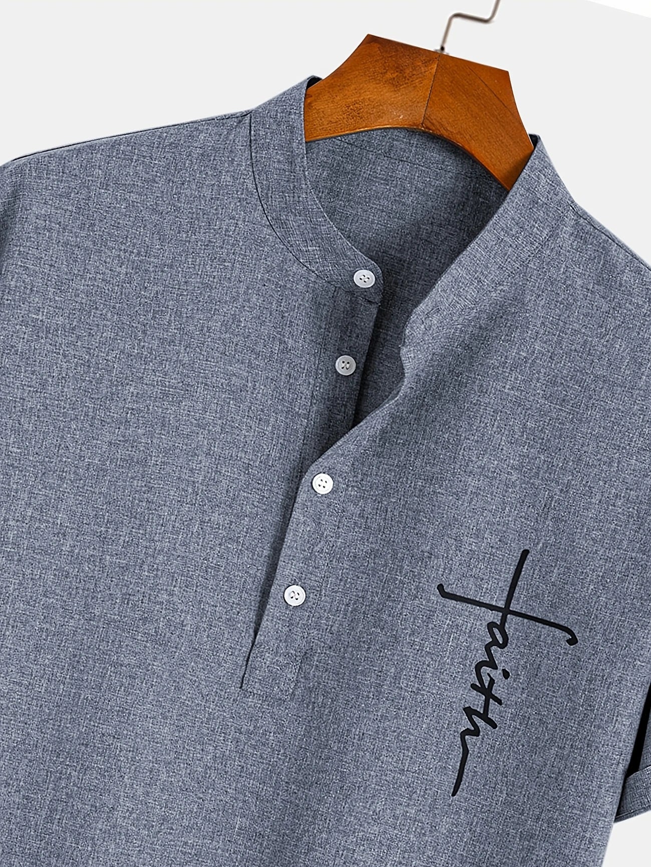Elliott – Chemise élégante à manches courtes avec col montant