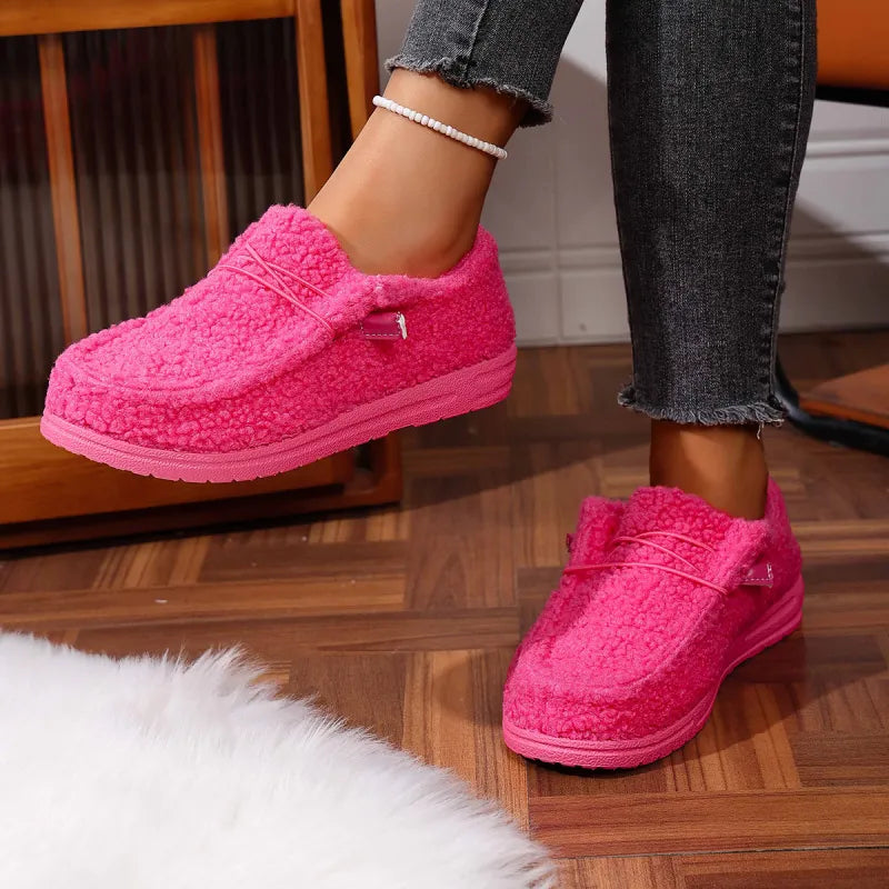 Claire – Warm Teddy Slippers
