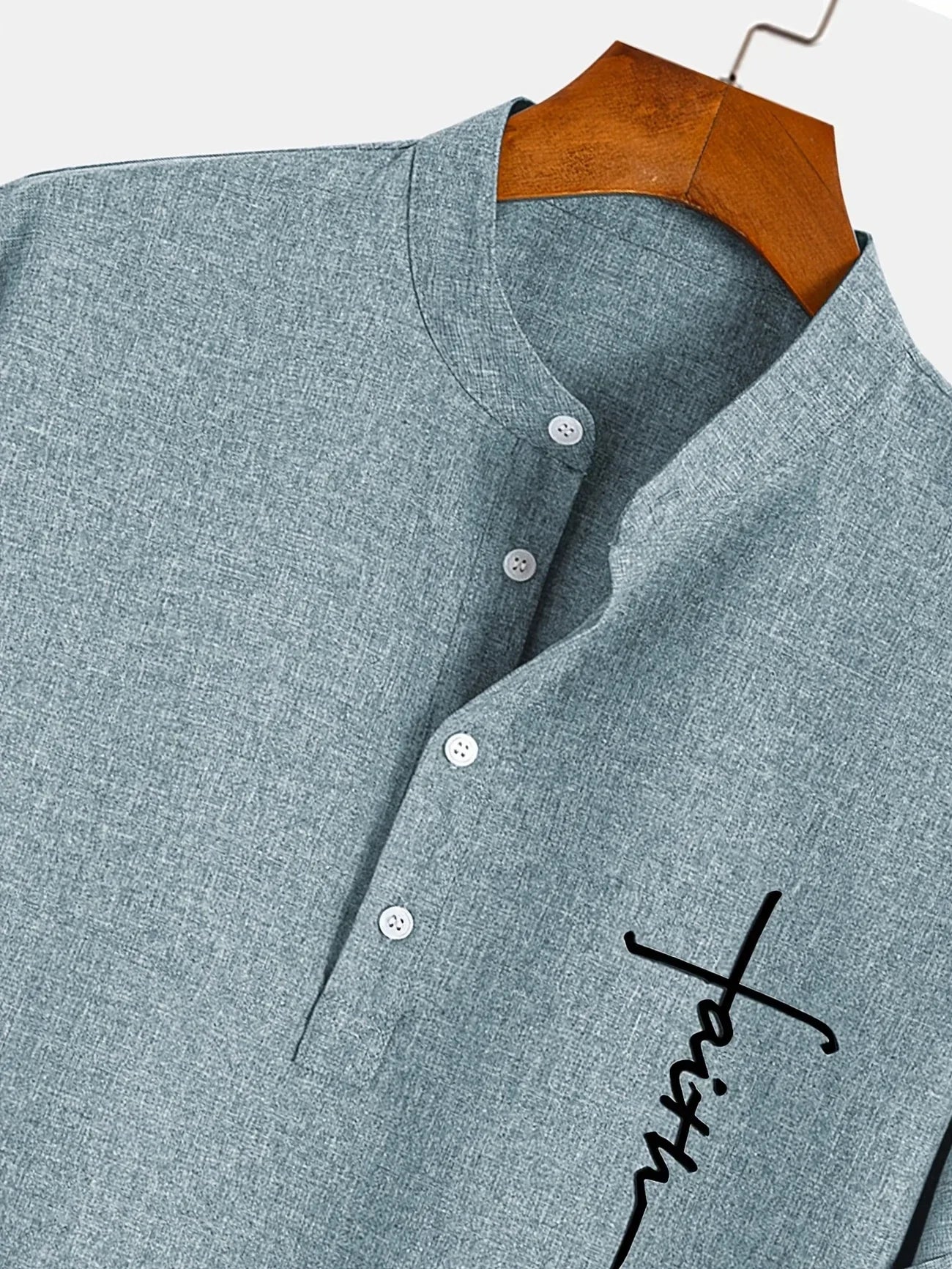 Elliott – Chemise élégante à manches courtes avec col montant