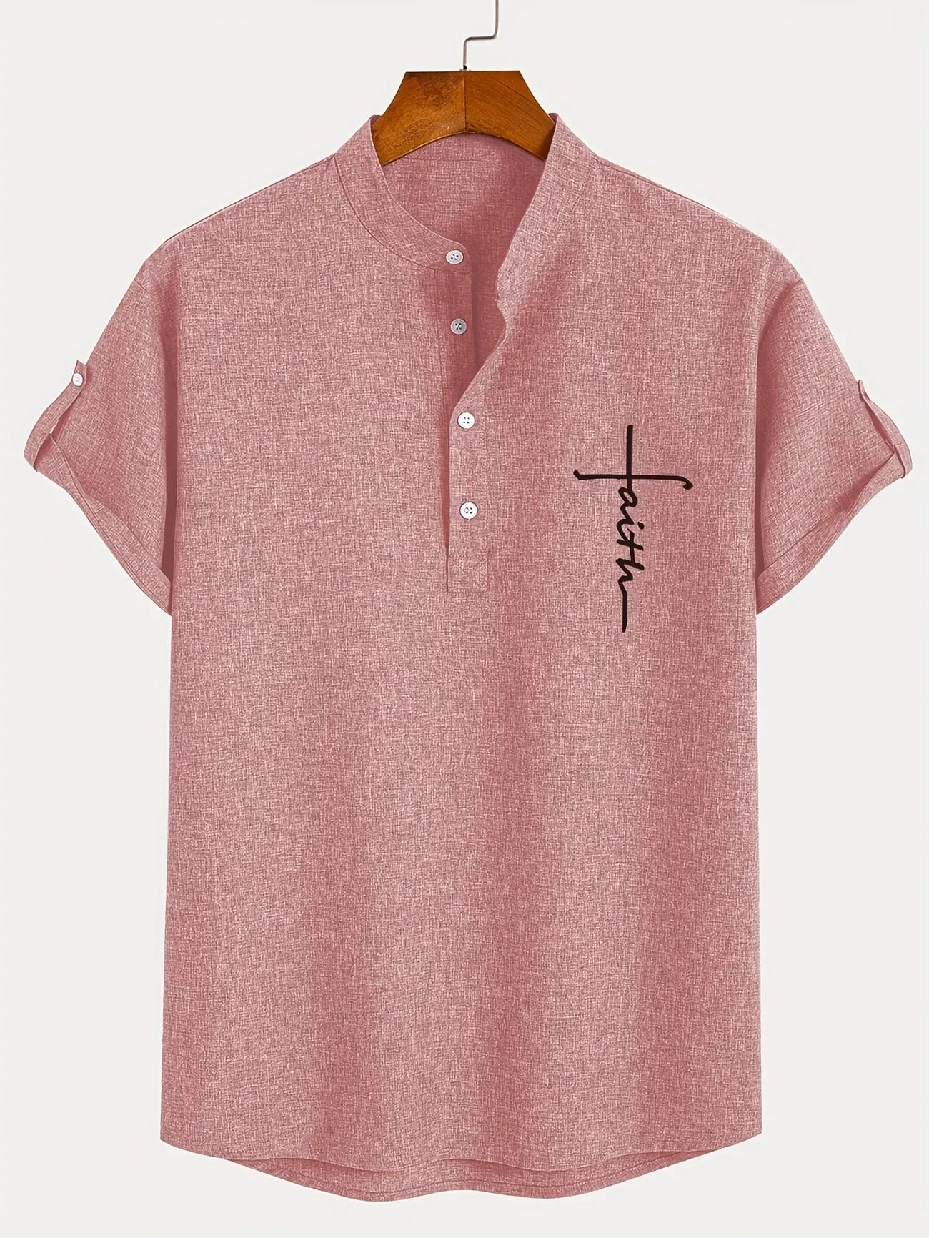 Elliott – Chemise élégante à manches courtes avec col montant