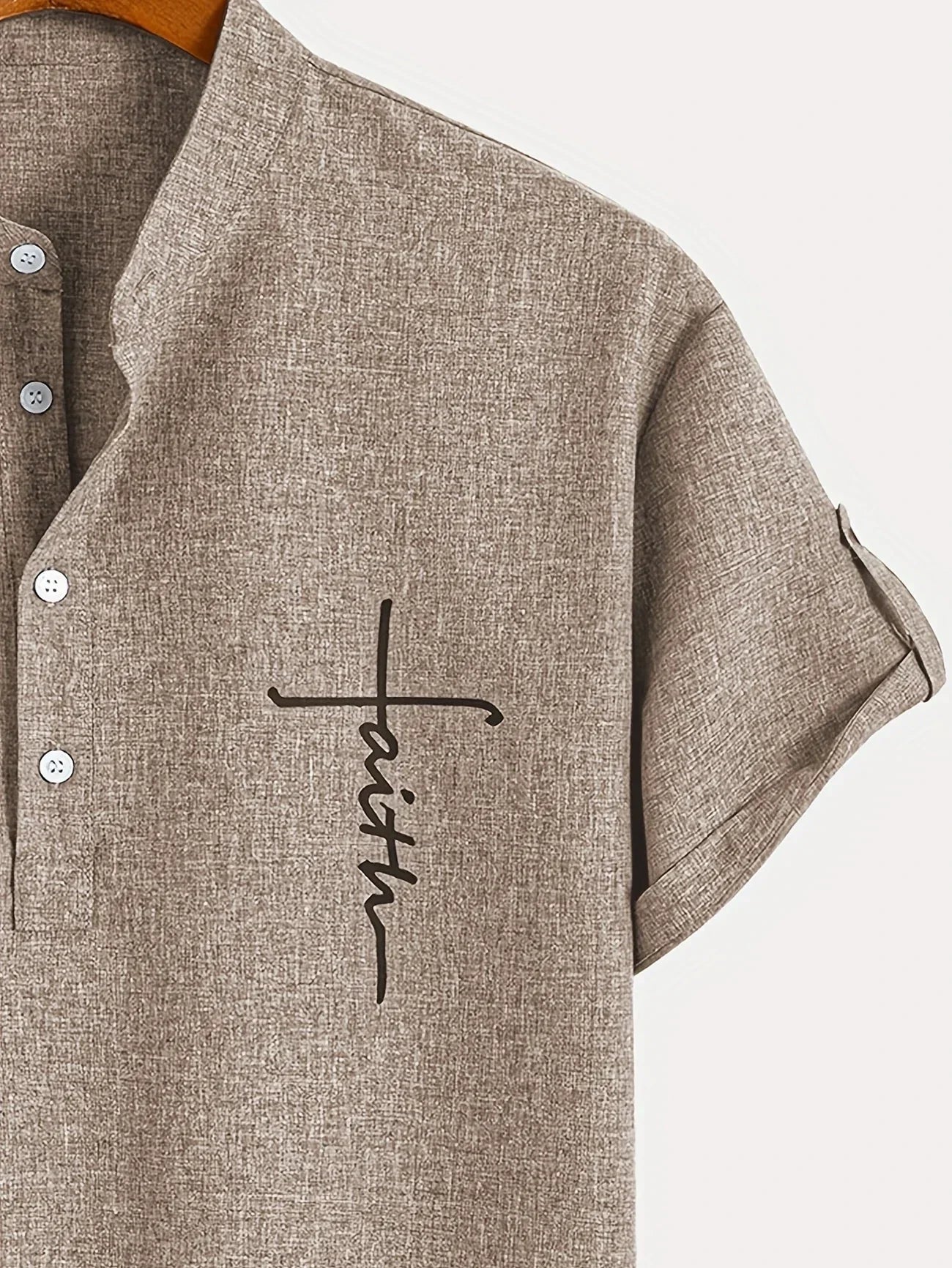 Elliott – Chemise élégante à manches courtes avec col montant