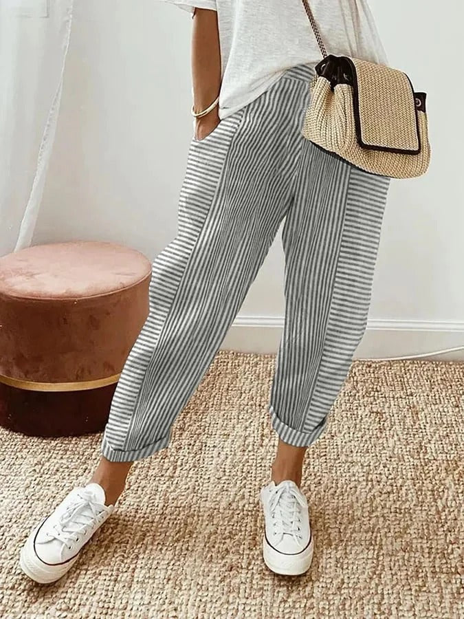 Lore™ – Pantalon à rayures élégant