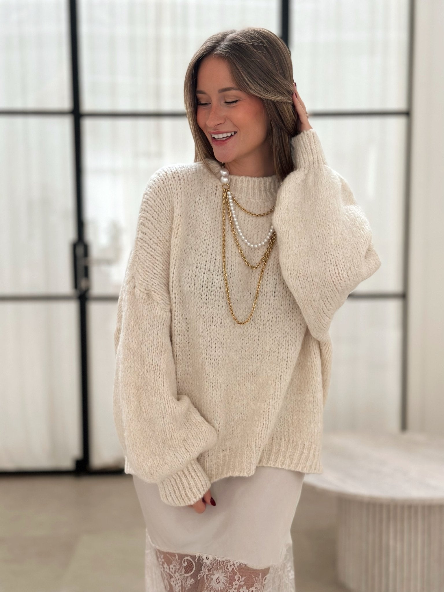 Paris Couture™ | Le pull blanc cassé