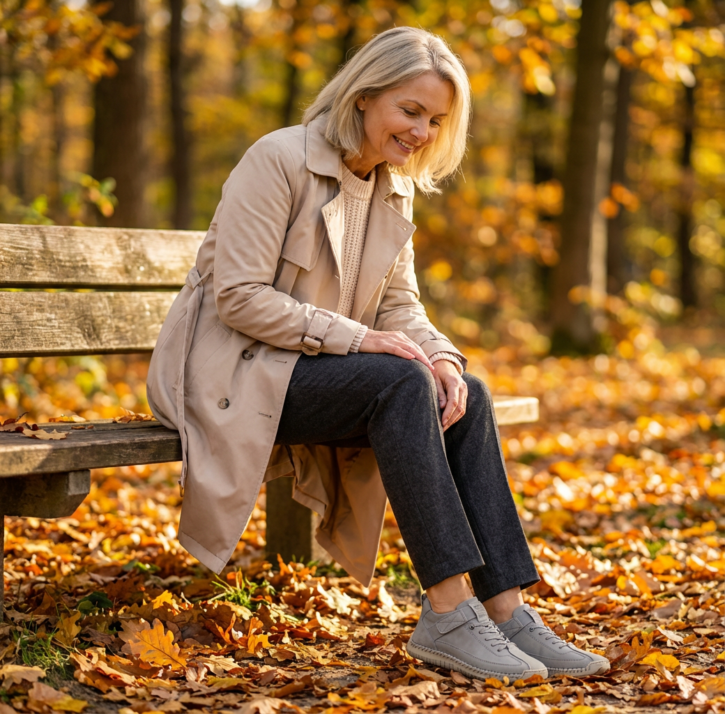 Gwyneth - Orthopaedic Comfort Leather Trainers