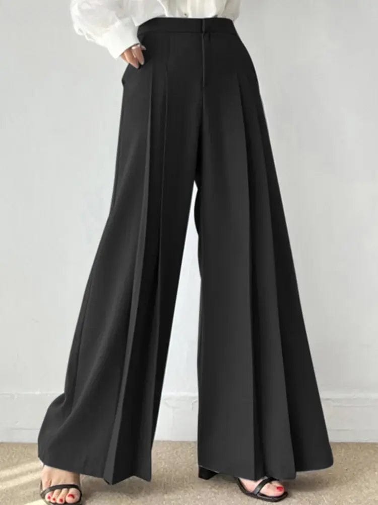 Paris Couture™ | Pantalon Plissé à Jambes Larges