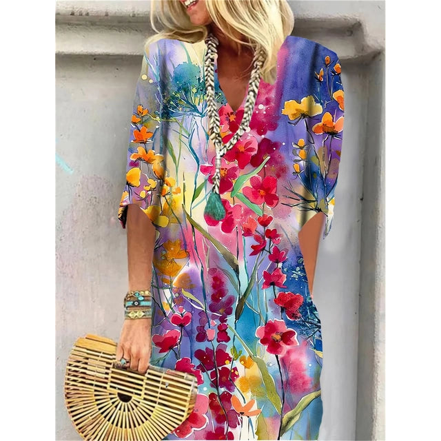 Akam™ | Robe Fleurie Élégante