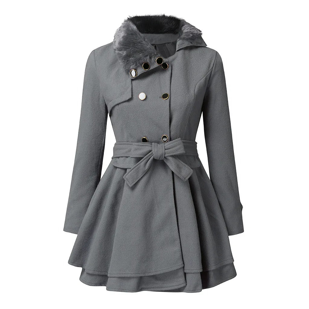 Paris Couture™ | Trench-coat avec fourrure végane