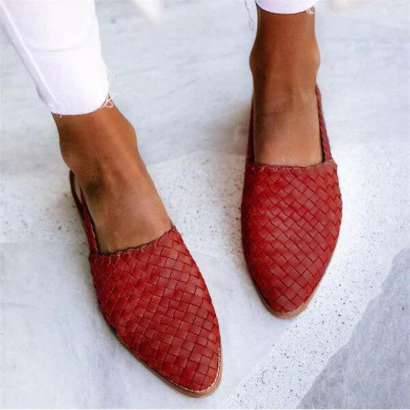 Dupont™ | Élégantes mocassins en cuir avec motif tressé