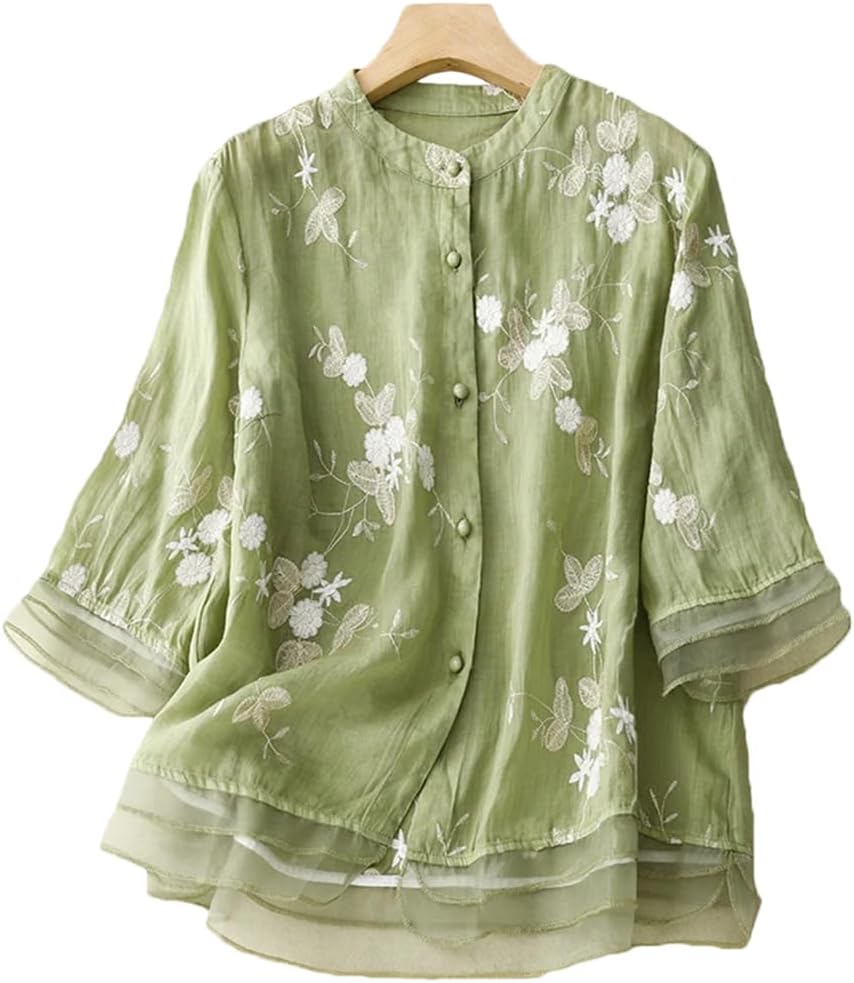 Élisa™ – Blouse en Coton et Lin