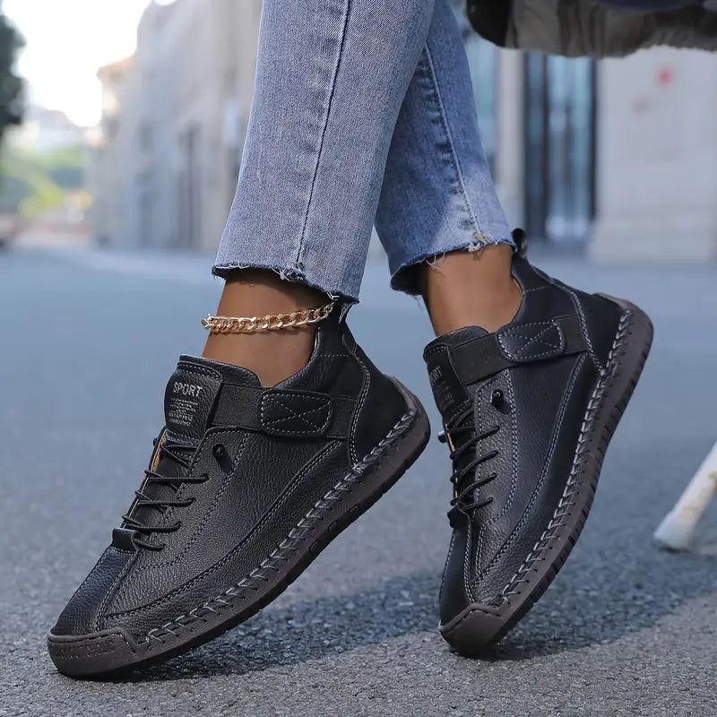 Gwyneth - Orthopaedic Comfort Leather Trainers