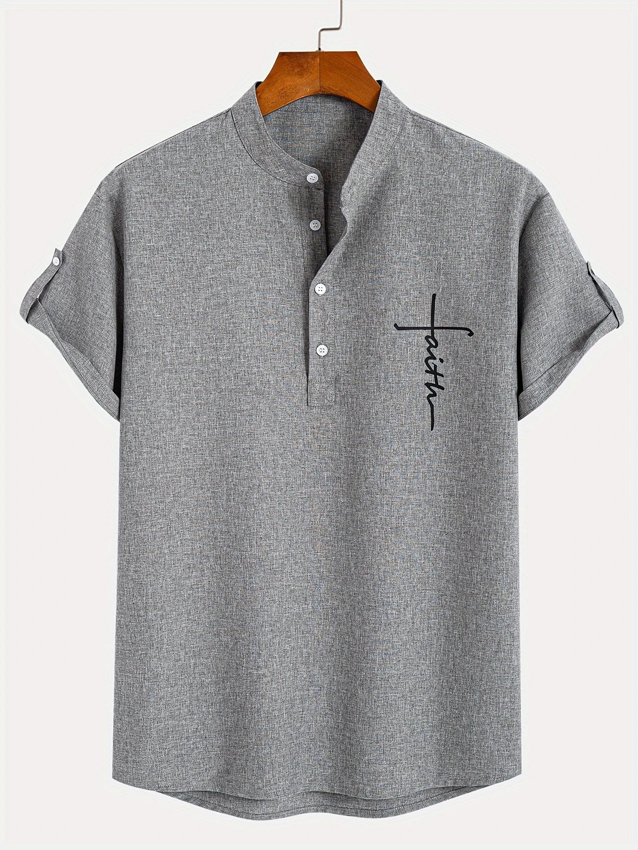 Elliott – Chemise élégante à manches courtes avec col montant