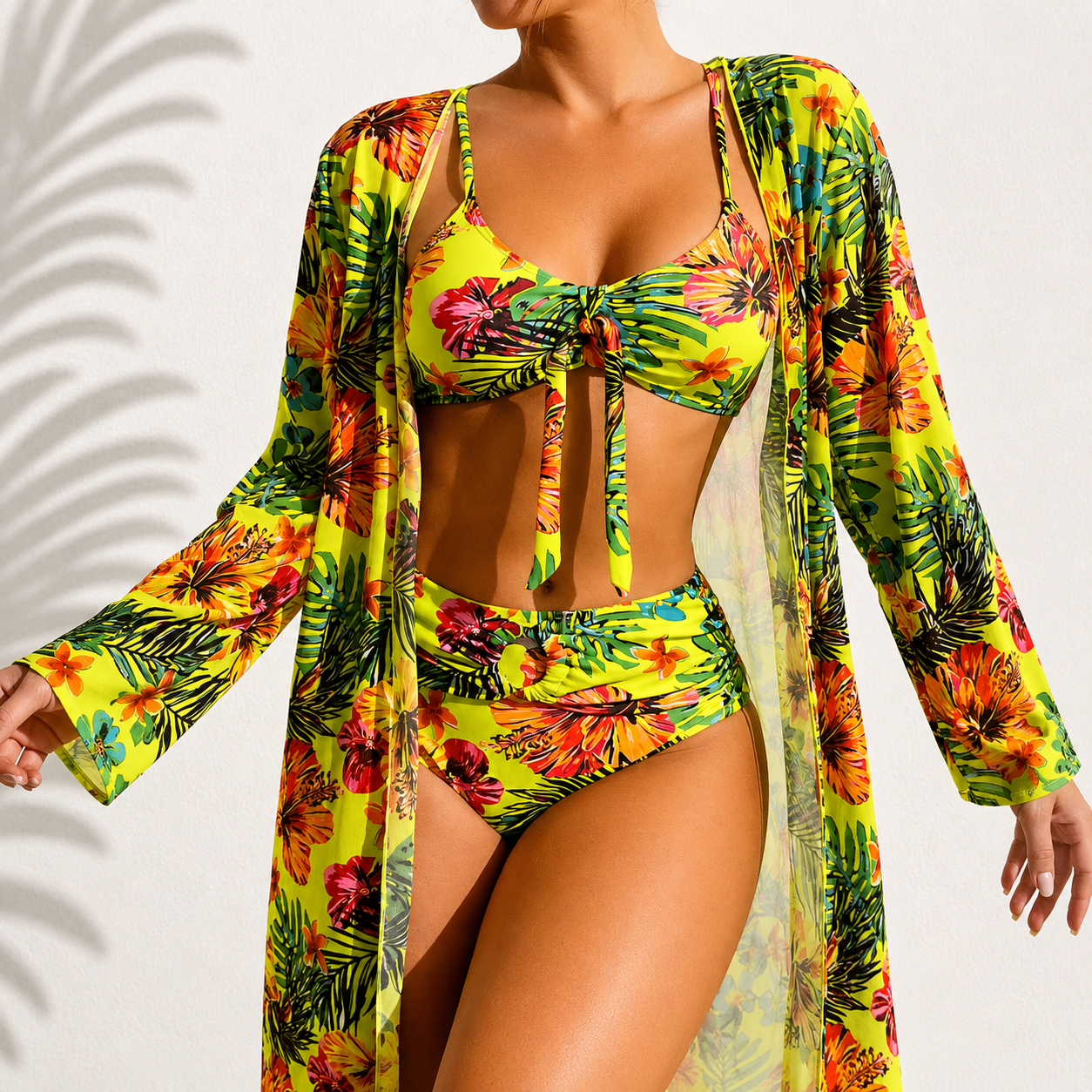 DELANA | Elegant Tropical Marie 3-Piece Bikini