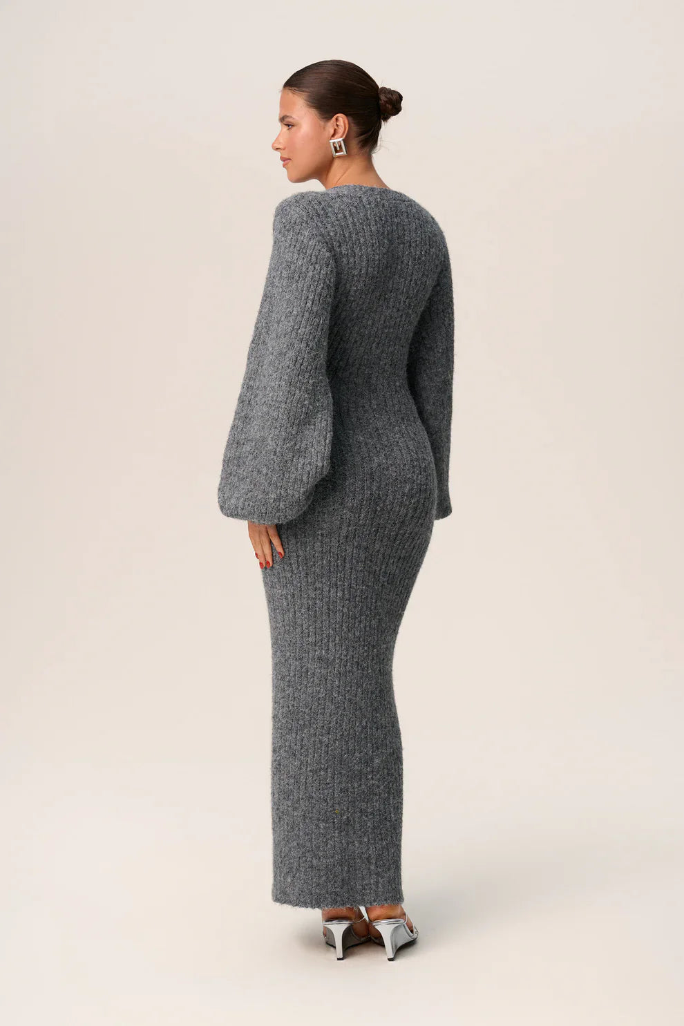 Naomi - Robe Longue En Laine Ouverte