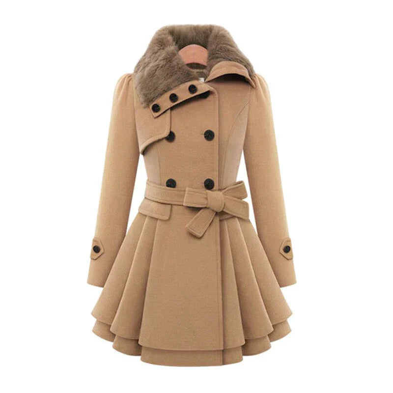 Paris Couture™ | Trench-coat avec fourrure végane