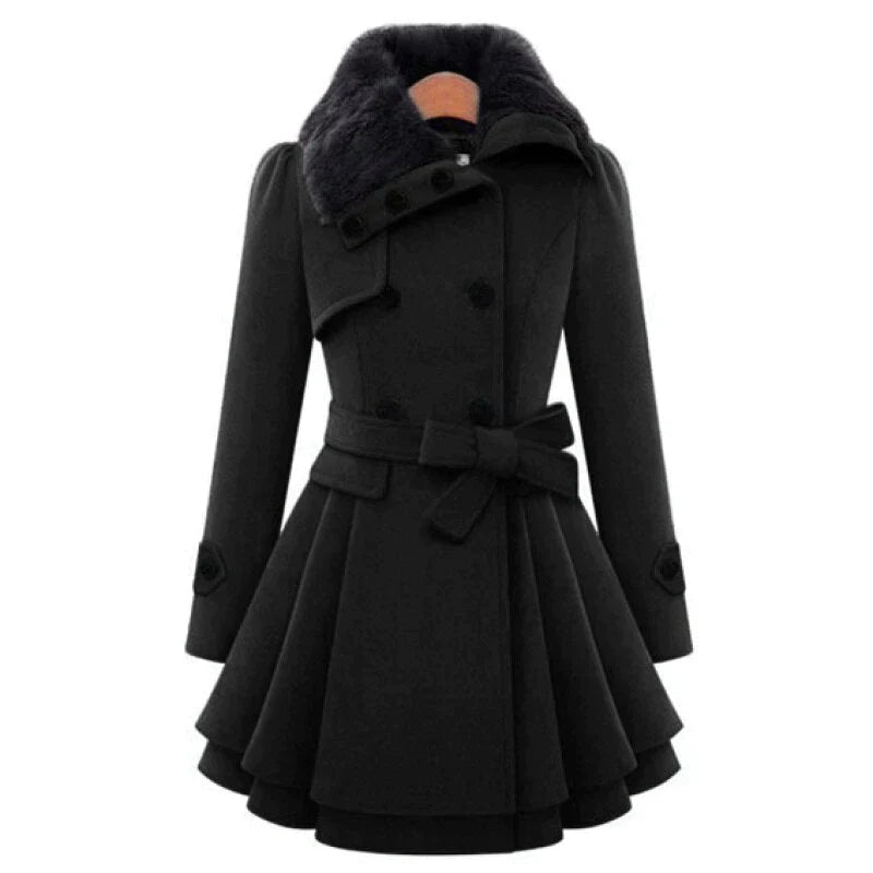 Paris Couture™ | Trench-coat avec fourrure végane