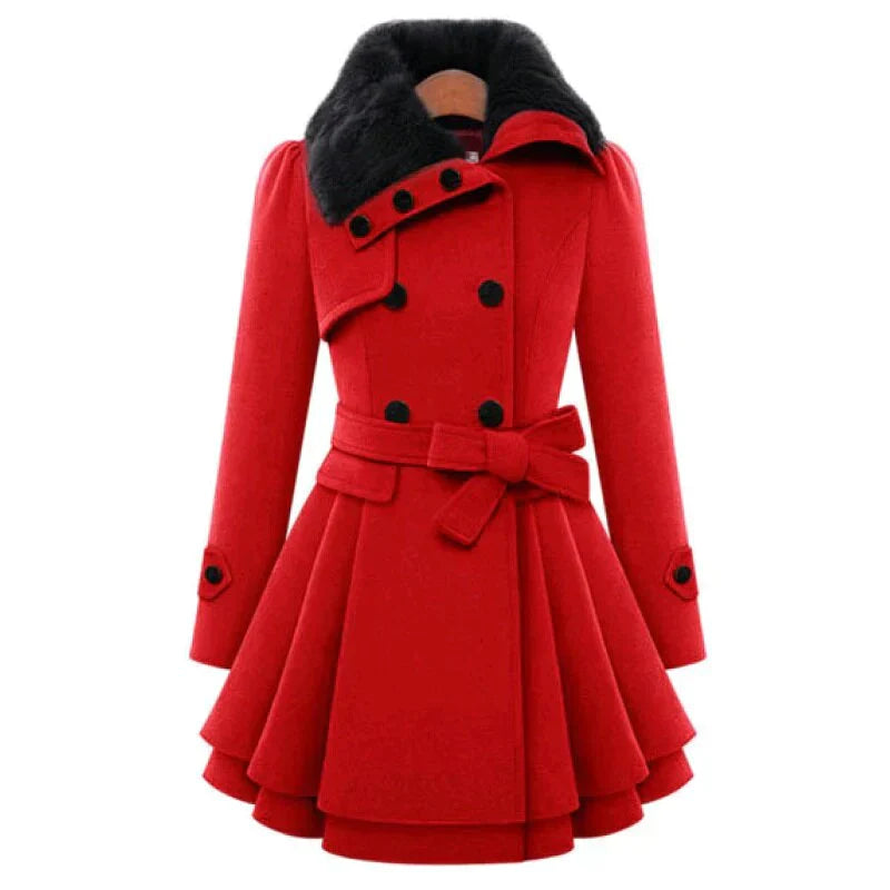 Paris Couture™ | Trench-coat avec fourrure végane