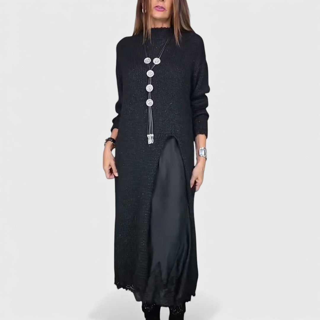 Portia – Elegant Layered Sweater and Dress Set