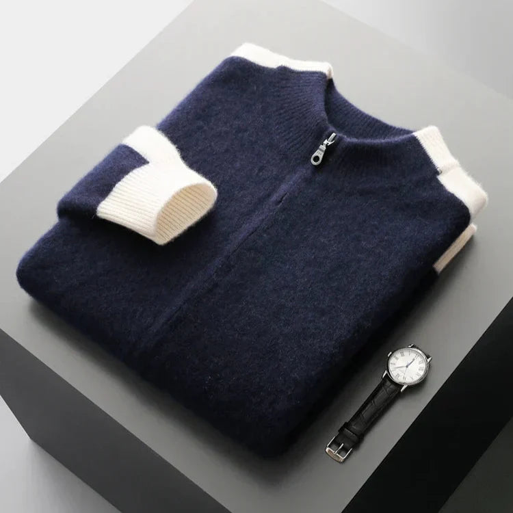 FERRARA CASHMERE ZIP-THROUGH JACKET