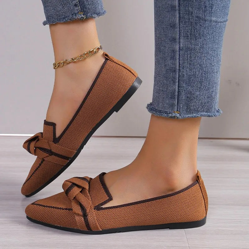 Viviane™ | Ballerines Barefoot à Bout Pointu avec Nœud Papillon