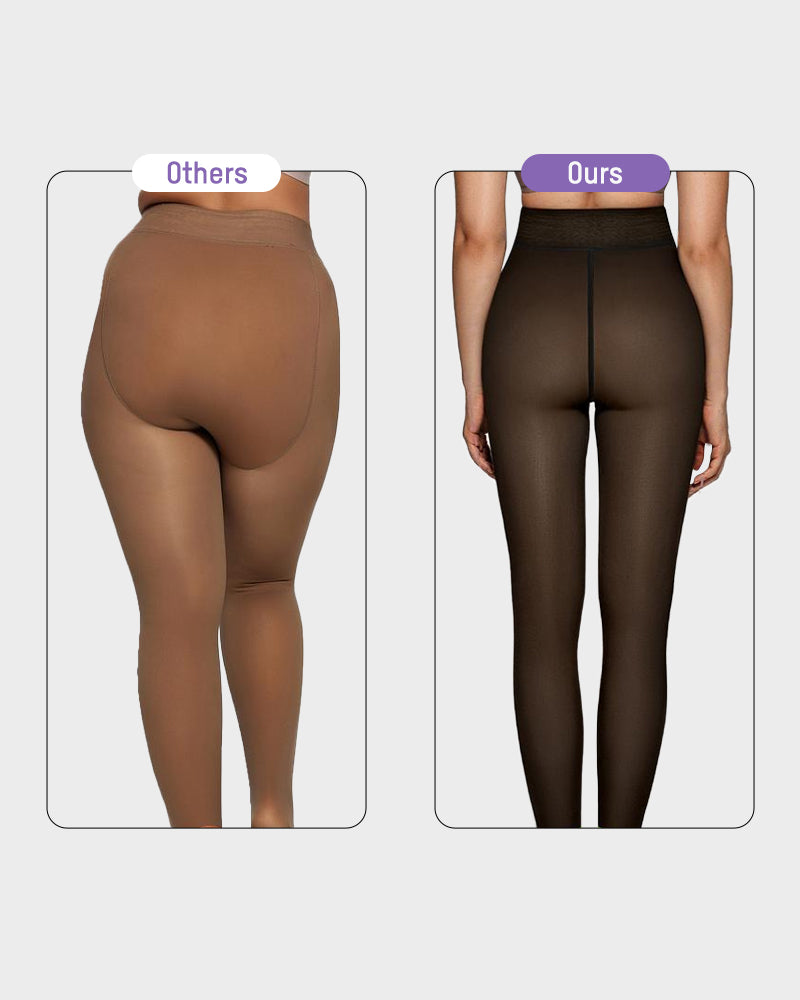 Margot – Semi-Transparent Fleece-Lined Tights