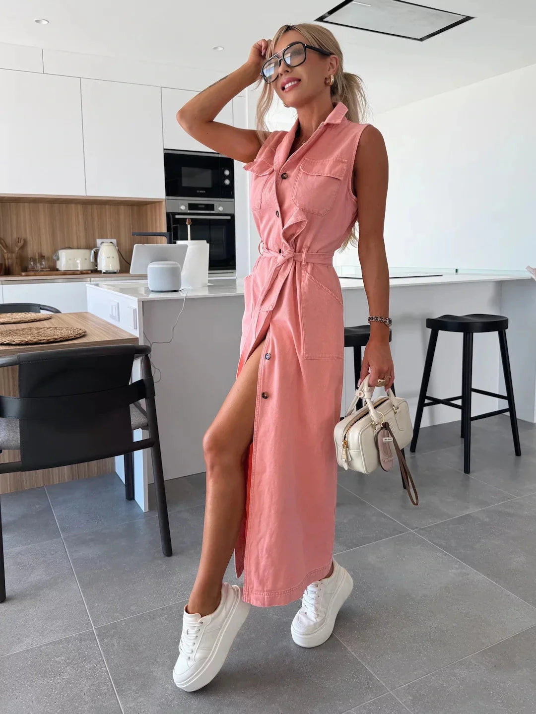Louisa | Robe longue en denim