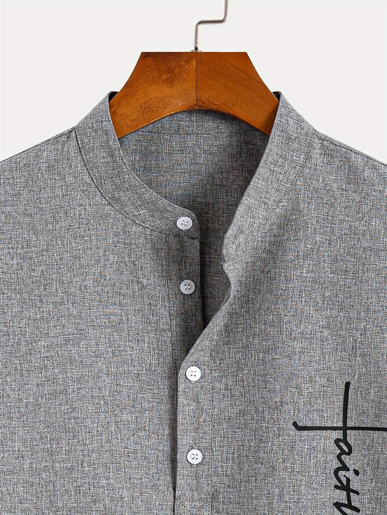 Elliott – Chemise élégante à manches courtes avec col montant