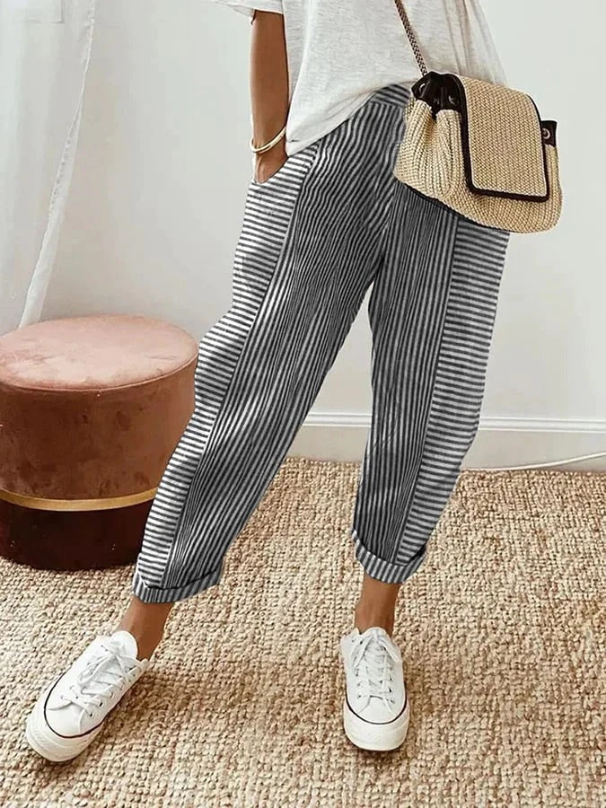 Lore™ – Pantalon à rayures élégant