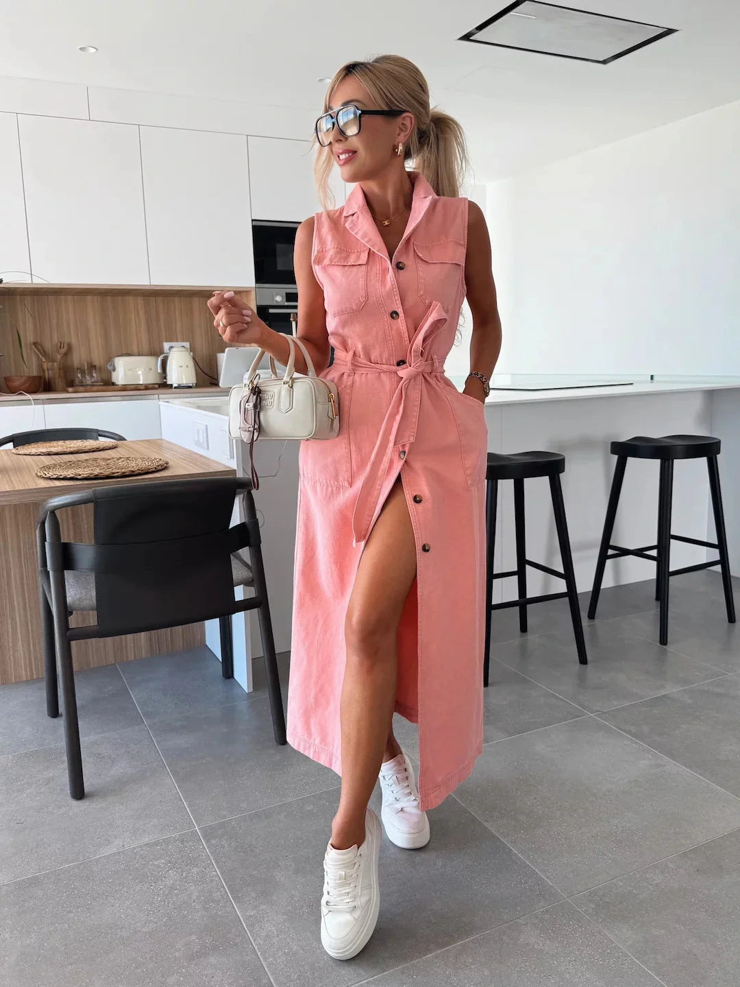 Louisa | Robe longue en denim