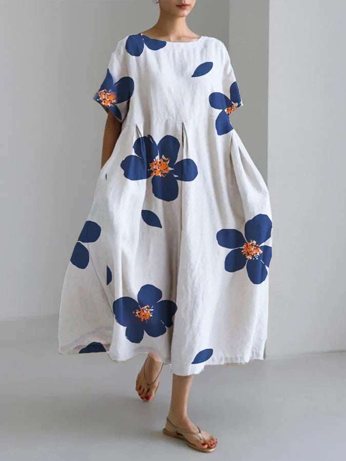LILIANA | Robe longue décontractée avec liberté de mouvement et style floral pour les journées d'été