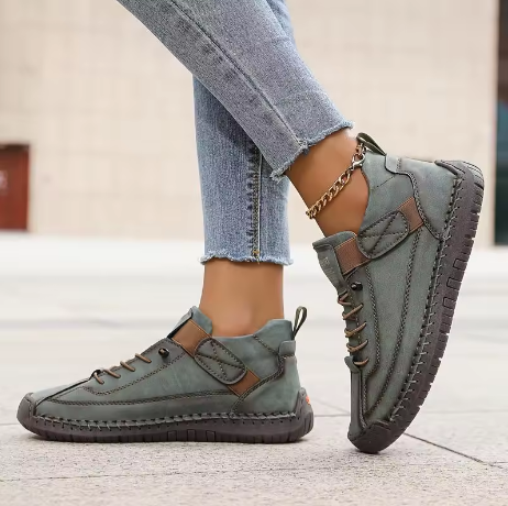 Gwyneth - Orthopaedic Comfort Leather Trainers